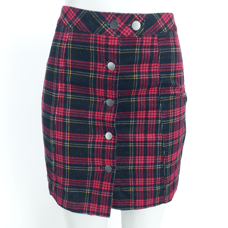 Saias Blue Steel Feminino Xadrez/quadriculado Pp 32/34 Daz Roupaz