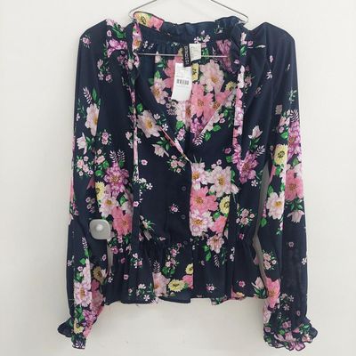 Blusa-Divided-By-H-m-Feminino-Floral-Pp---32-34