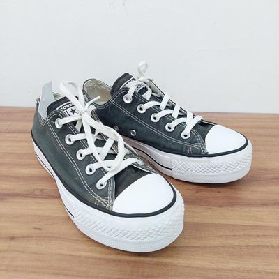 Tênis All Star Feminino Converse Bordado Flor - PRETO/BRANCO